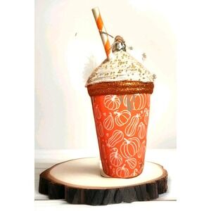 Pumpkin Spice Latte Drink w/Ingredients Coffee Gift 6.5" Christmas Ornament Fall